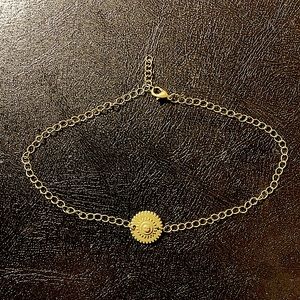 Handmade choker, copper, adjustable.